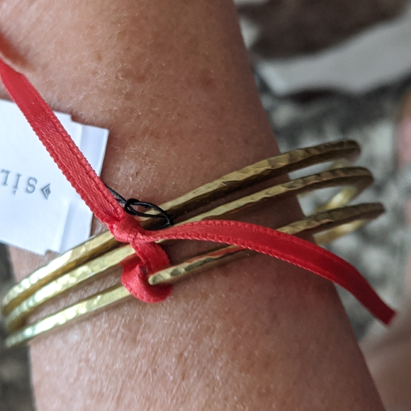 Silpada 3 brass bangles bracelet New - Picture 2 of 3